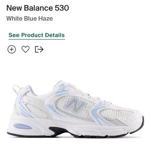 new balance 530 white blue haze